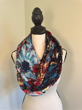 Multicolor Floral Infinity Scarf - Lightweight Women’s Loop